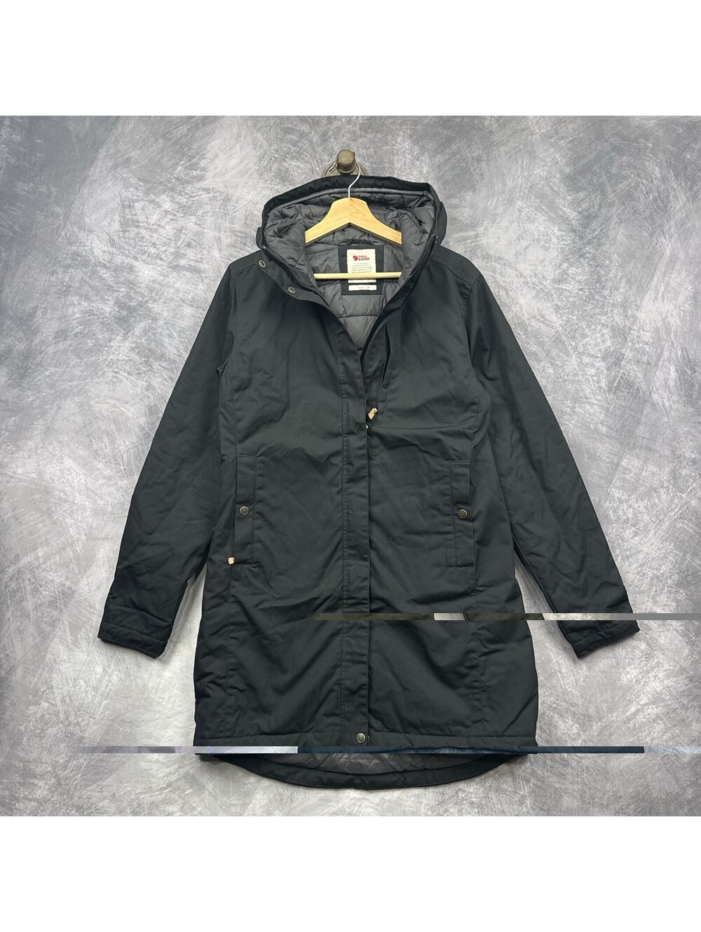 Fjallraven Kiruna Padded G1000 Parka Women's Hooded Black Premium Outdoor M
